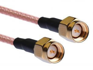 Cable SMA male to SMA male RG-316 0.25m 6GHz Tekbox @ electrokit