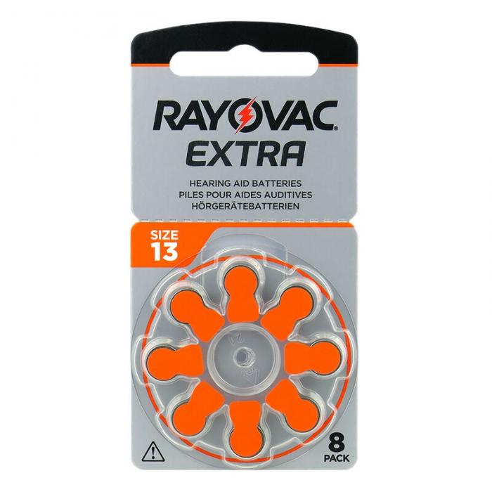 Hearing aid batteries 13 Orange Rayovac Extra 8-pack @ electrokit (1 of 2)