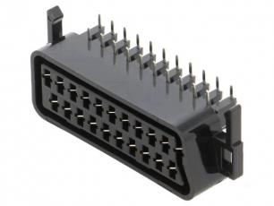 Scart connector female 21-pin PCB @ electrokit