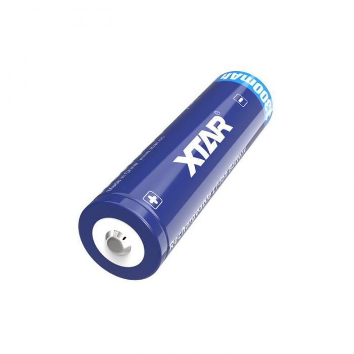 Batteri Li-Ion 18650 3.6V 3300mAh med skyddskrets Xtar @ electrokit (3 av 3)