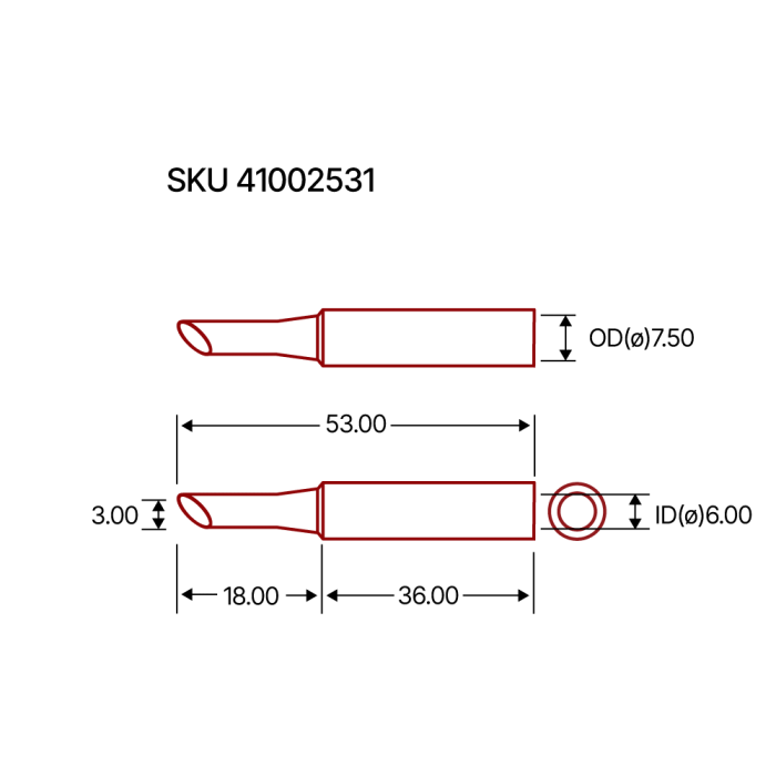 Solder tip 3.0mm BITC50N3 @ electrokit (2 of 2)