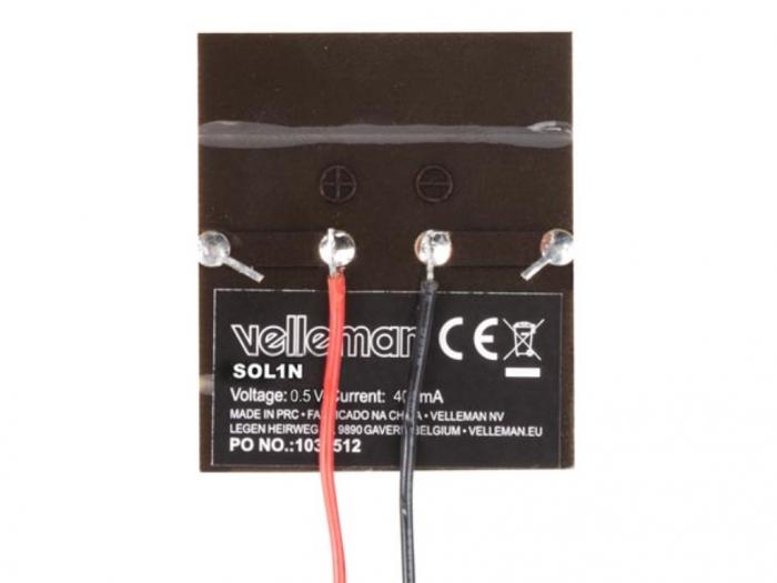 Polykristallin solcell 0.5V 400mA 0.4W @ electrokit (2 av 2)