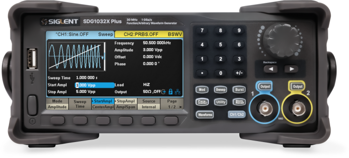 Funktionsgenerator 2-kan 30MHz Siglent SDG1032X+ @ electrokit (1 av 5)