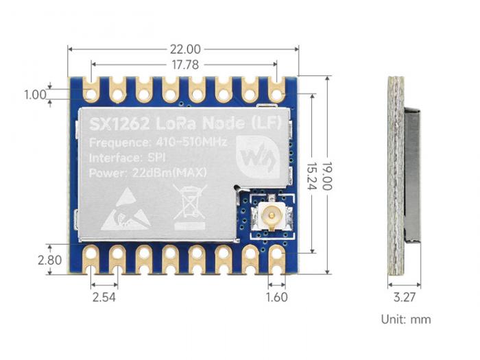 LoRa module 434MHz Core1262-LF @ electrokit (5 of 5)