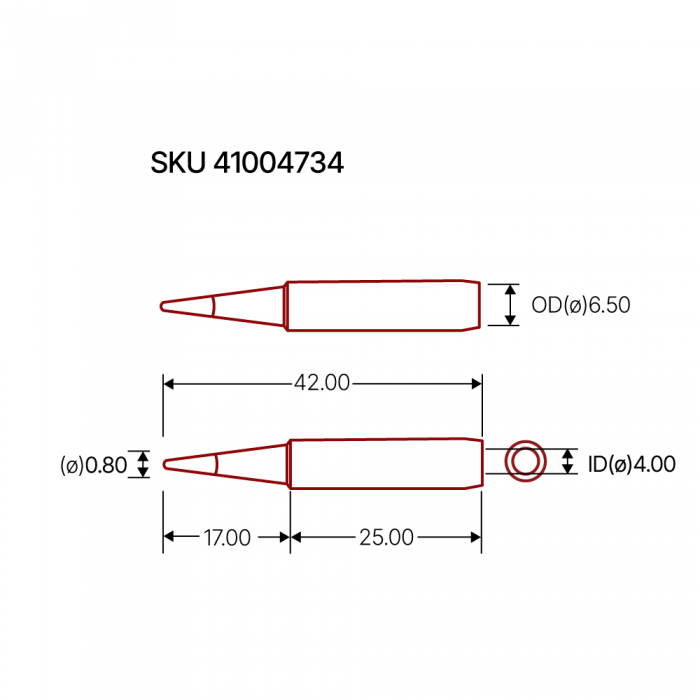 Ldspets 0.8mm BITC201 @ electrokit (2 av 2)