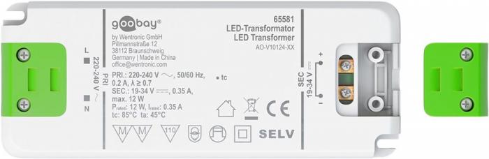 LED power supply 350mA 12W - constant current @ electrokit (3 of 4)