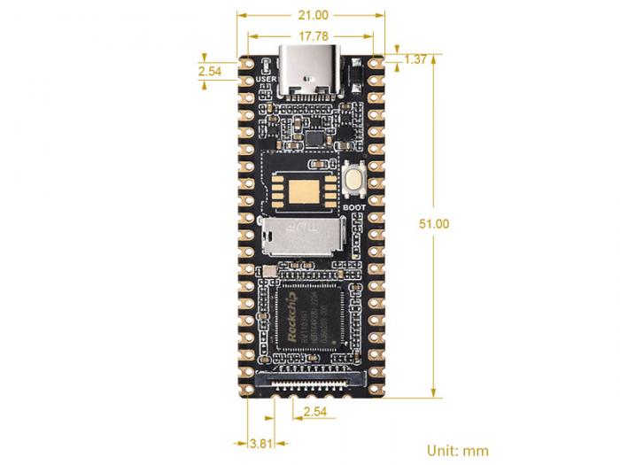 LuckFox Pico RV1103 Linux utvecklingskort @ electrokit (6 av 7)