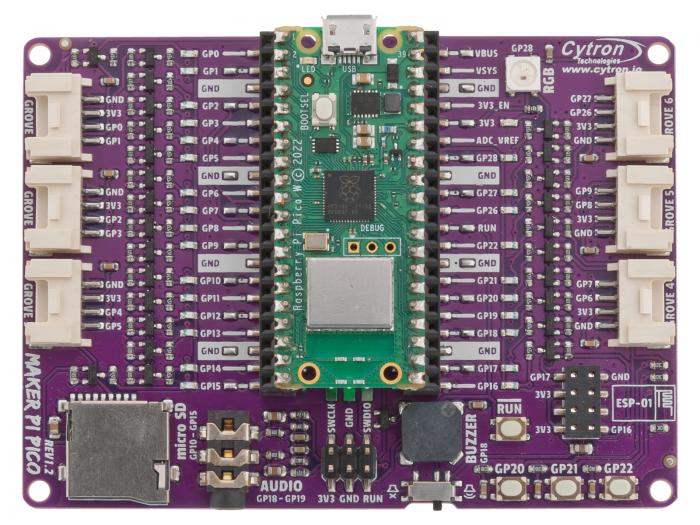 Maker Pi Pico - Experimentkort fr Pico 1/2 @ electrokit (4 av 8)