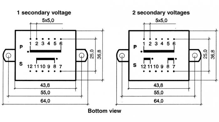 Transformator PCB 6VA 2x12V 2x250mA @ electrokit (2 av 2)