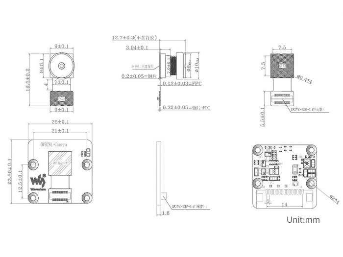 Kameramodul OV9281 1MP GS monokrom 120 @ electrokit (7 av 7)