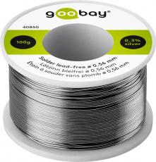 Solder wire Sn/Cu/Ag 0.56mm 100g lead free @ electrokit