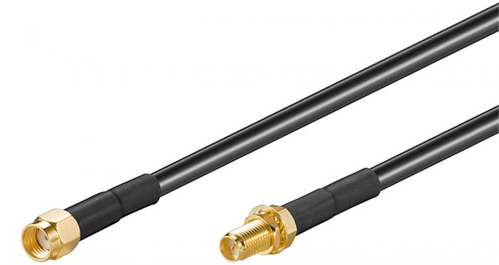 Cable SMA-RP male to female LMR-195 5m 2.4/5GHz @ electrokit (1 of 3)