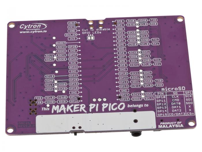 Maker Pi Pico - Experimentkort fr Pico 1/2 @ electrokit (2 av 8)