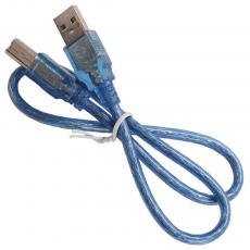 USB-kabel A-hane - B-hane 0.5m blå @ electrokit