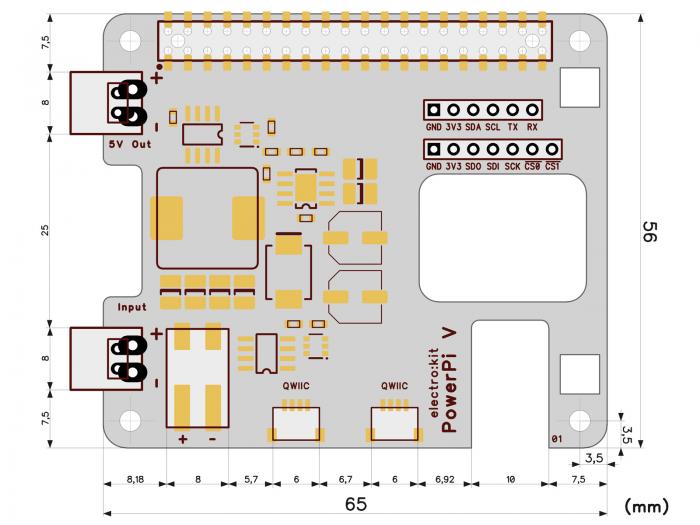 Power Supply HAT fr Raspberry Pi 5 - 6-36V 5A @ electrokit (7 av 7)