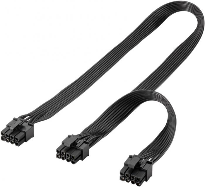 Adapterkabel 8-pin till 2x PCIe 6+2-pin @ electrokit (1 av 1)