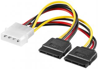 Förgrening Molex 4-pin till 2x 15-pin SATA power @ electrokit