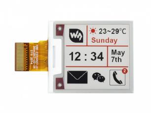 1.54" E-ink display 200x200px black/white/red @ electrokit