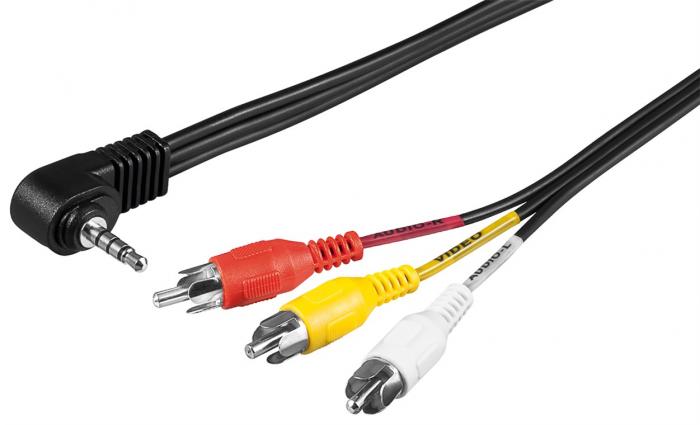 Audio/video cable for video camera 3.5mm 1.5m @ electrokit (1 of 1)