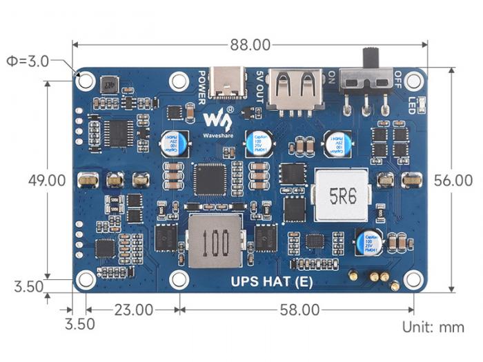 UPS Strmfrsrjning 4x 21700-celler fr Raspberry Pi @ electrokit (10 av 10)