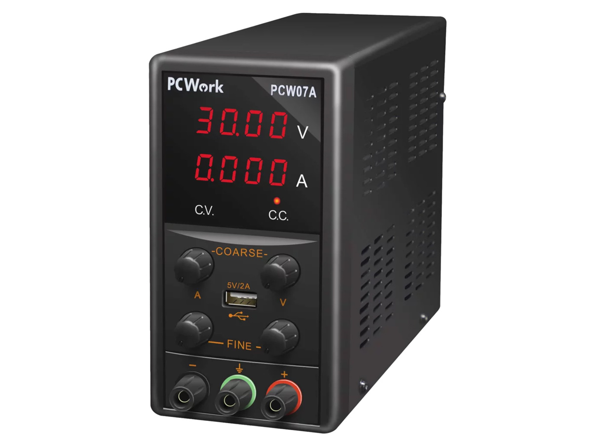 Power supply 0-30V 0-5A LCD @ electrokit